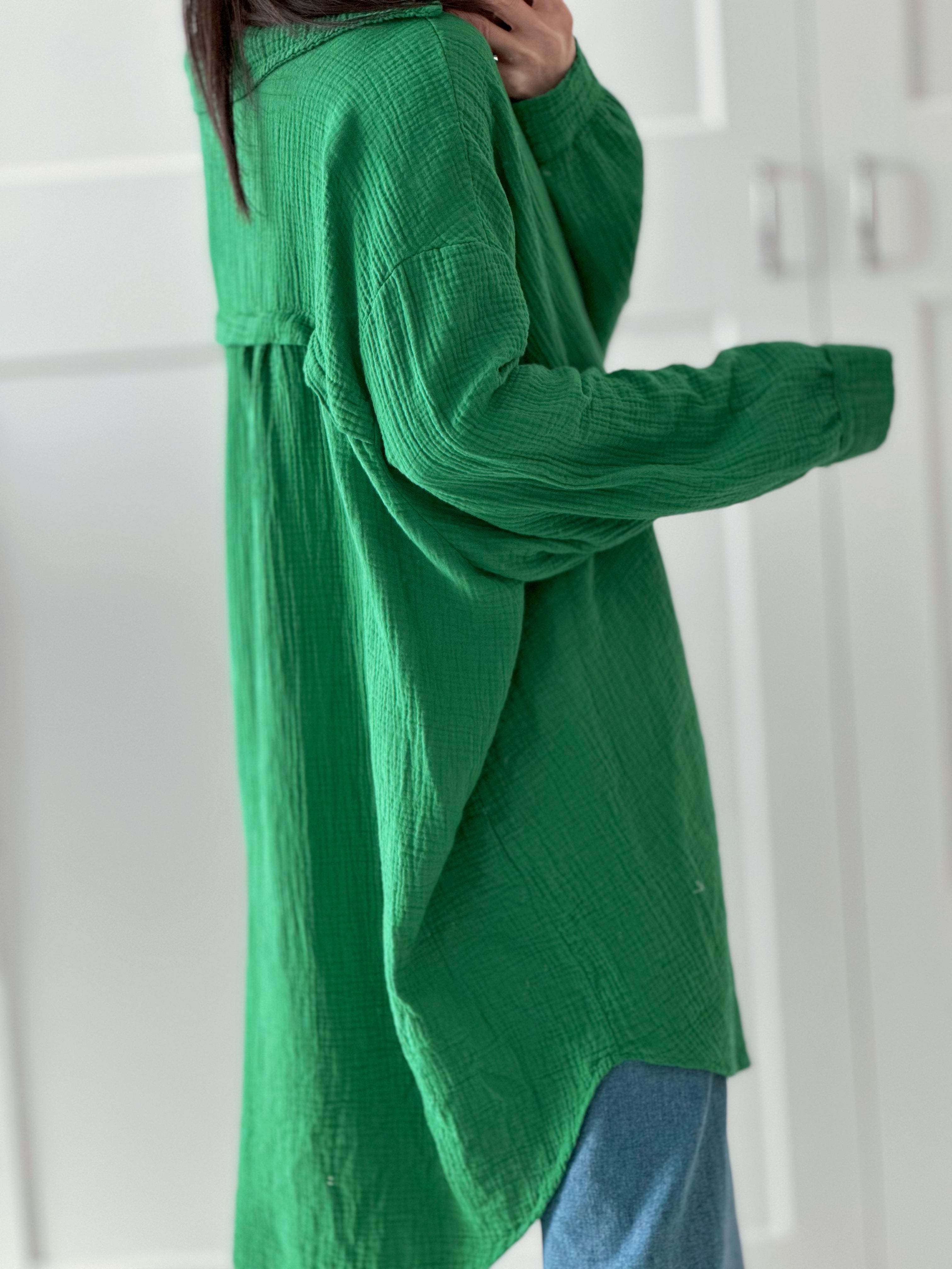 Longbluse grün Outlet